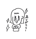 素朴な白黒スタンプ（個別スタンプ：8）