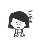 素朴な白黒スタンプ（個別スタンプ：11）