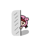 The girl with pig headgear（個別スタンプ：1）