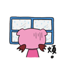 The girl with pig headgear（個別スタンプ：14）