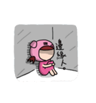 The girl with pig headgear（個別スタンプ：15）