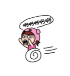 The girl with pig headgear（個別スタンプ：16）