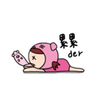 The girl with pig headgear（個別スタンプ：23）