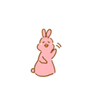 もも色うさぎ（個別スタンプ：1）