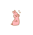 もも色うさぎ（個別スタンプ：2）