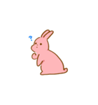 もも色うさぎ（個別スタンプ：3）
