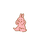 もも色うさぎ（個別スタンプ：6）