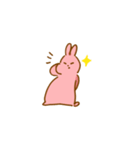 もも色うさぎ（個別スタンプ：7）