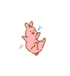 もも色うさぎ（個別スタンプ：8）
