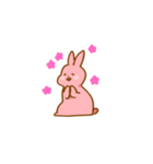 もも色うさぎ（個別スタンプ：10）