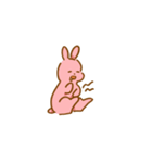 もも色うさぎ（個別スタンプ：16）