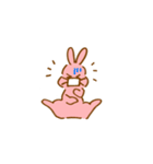 もも色うさぎ（個別スタンプ：17）