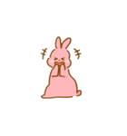 もも色うさぎ（個別スタンプ：18）