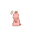 もも色うさぎ（個別スタンプ：20）