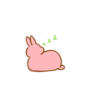 もも色うさぎ（個別スタンプ：22）