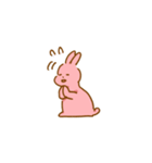 もも色うさぎ（個別スタンプ：24）