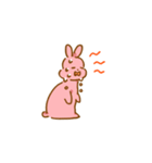もも色うさぎ（個別スタンプ：32）