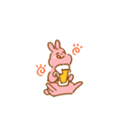 もも色うさぎ（個別スタンプ：33）