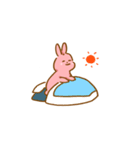 もも色うさぎ（個別スタンプ：35）