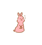 もも色うさぎ（個別スタンプ：37）