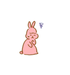 もも色うさぎ（個別スタンプ：40）