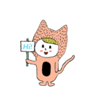 Girl in cat costume（個別スタンプ：1）