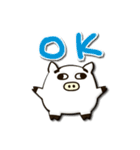 Look very open animals: P-Pig with DD＆OO（個別スタンプ：10）