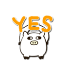 Look very open animals: P-Pig with DD＆OO（個別スタンプ：12）