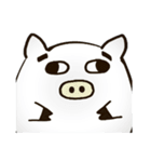 Look very open animals: P-Pig with DD＆OO（個別スタンプ：23）
