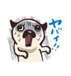 パグのこぶちゃん日常スタンプ（個別スタンプ：18）