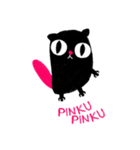 Pinku Pinku The Pink Tail Cat（個別スタンプ：1）