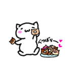 もっとゆるーく話すの白にゃんこ（個別スタンプ：24）