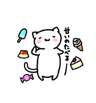もっとゆるーく話すの白にゃんこ（個別スタンプ：30）