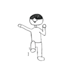 手描きのヒトくん（個別スタンプ：1）