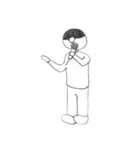 手描きのヒトくん（個別スタンプ：8）