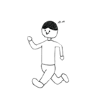 手描きのヒトくん（個別スタンプ：9）
