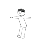 手描きのヒトくん（個別スタンプ：11）
