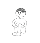 手描きのヒトくん（個別スタンプ：12）