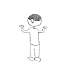 手描きのヒトくん（個別スタンプ：13）