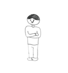 手描きのヒトくん（個別スタンプ：24）