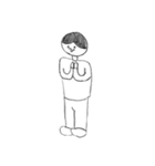 手描きのヒトくん（個別スタンプ：25）