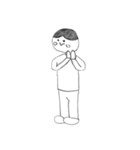 手描きのヒトくん（個別スタンプ：30）