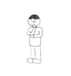 手描きのヒトくん（個別スタンプ：40）