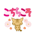 でか文字！毎日使えるねこセット（個別スタンプ：11）