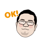 あごひげぽちゃメガネ男子（個別スタンプ：1）