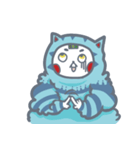 fluffy Blue cat（個別スタンプ：1）
