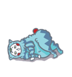 fluffy Blue cat（個別スタンプ：4）