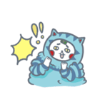 fluffy Blue cat（個別スタンプ：5）