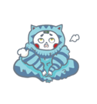 fluffy Blue cat（個別スタンプ：8）