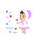 Cool egg girl ＆ lovely dog（個別スタンプ：4）